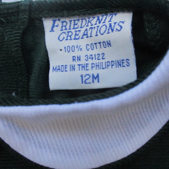 NWT VINTAGE FRIEDKNIT CREATIONS ~ CHRISTMAS SMOCKED DRESS ~ 12 mo. ~ EMBROIDERY - Picture 6 of 6